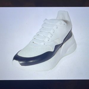 Alexander McQueen Nappa Joey Leather Sneakers White/Black
